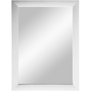 ByMoris Spiegelrahmen Fichte Weiß 40x120 cm Wandspiegel Deko-Spiegel mit MDF-Holz Rahmen Modern Vintage alle Größen individuell Maß gefertigt 100% Made in Germany