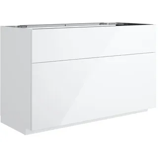 Neoro Waschbeckenunterschrank n50 2 Auszüge 120 x 76 x 51,3 cm Weiß