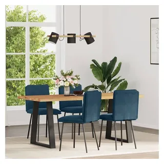 vidaXL Esszimmerstuhl Samt blau 4er Set