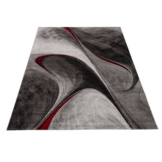 Teppich Brilliance 662, merinos, rechteckig, Höhe: 18 mm, Wohnzimmer grau|rot 80 cm x 150 cm x 18 mm