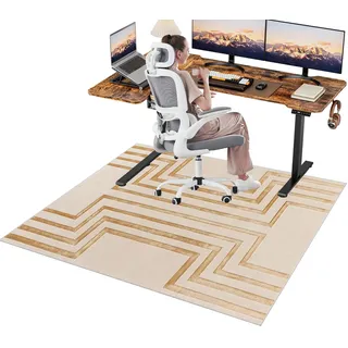Schreibtischstuhl Unterlage Bodenschutzmatte Bürostuhl Matte Gaming Teppich 100 x 120 cm Mehrzweck-Stuhlteppich für zu Hause Büroteppich kratzfeste Stuhlunterlage für Harten Boden, Laminat, Fliesen