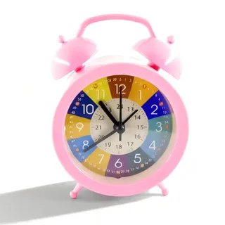 TaimeiMao Wecker Kinder, Lernwecker Kinder für Schulanfänger, Wecker Analog, Batteriebetriebene Weckuhr Kindertagesgeschenk für Jungen Mädchen ohne Ticken