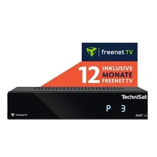 TechniSat DIGIT S4 freenet TV 12 Monate Black (DVB-S2), TV Receiver, Schwarz