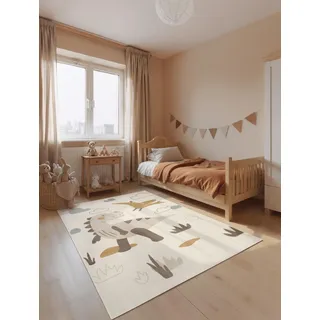 HANSE HOME Dino Kinderteppich 200 x 290 cm Beige/Weiß