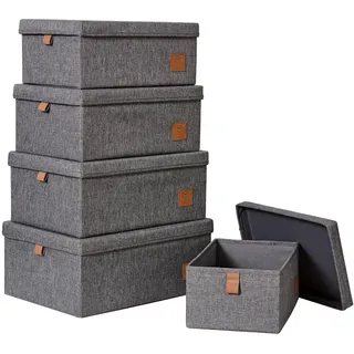 LOVE !T STORE !T Aufbewahrungskiste 5er Set grau