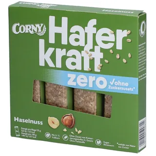 CORNY Haferkraft zero Haselnuss Müsliriegel 4 Riegel, 4 St.