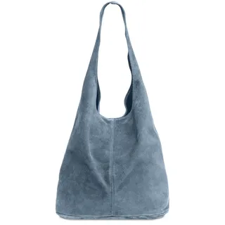 CASPAR Modell No.767 Hobo Bag Wildleder Jeans Blue