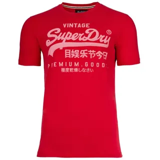 Superdry T-Shirt Herren T-Shirt 1er Pack Baumwolle VI Classic Tee (Packung, 1er Pack) rot XL (52)