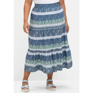 Sieh an! Stufenrock Damen Paisley Blau 52