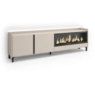 SKRAUT HOME Lowboard 212x61 cm Beige Holzwerkstoff