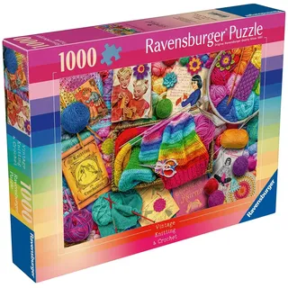 Ravensburger Vintage Knitting & Crochet 1000 Teile Puzzle für Erwachsene und Kinder ab 12 Jahren