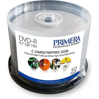 Primera DVD-R Inkjet Gloss 50er Spindel Watershield