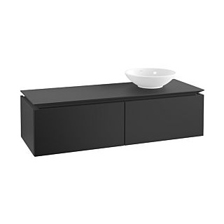 Villeroy & Boch Legato Waschtischunterschrank B61500PD 140x38x50cm, Black Matt Lacquer