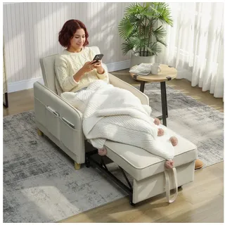 Homcom Schlafsessel 3 in 1 Polyester 74 x 82 x 60 cm Beige