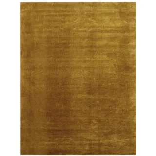 TT Home Unifarben Kurzflorteppich 240 x 340 cm Dunkelgelb/Senfgelb