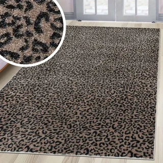 OTTO home Teppich OTTO HOME "Fynna, Leoparden-Muster, Animalprint", braun (beige), B:200cm H:9mm L:300cm, Kunstfaser, Teppiche, Teppich, besonders weicher Flor, Wohnzimmer, Schlafzimmer, Esszimmer, Leo