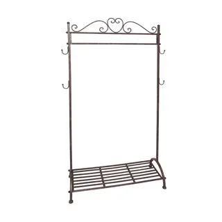 DESIGN DELIGHTS Garderobenständer Nostalgie 158 x 81 x 36 cm Braun