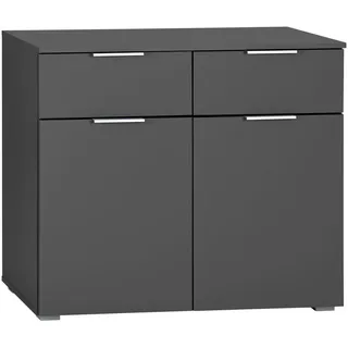 Rauch Möbel Kommode Rauch Alabama, Grau, Holzwerkstoff, 2 Schublade(n) Schubladen, 93x81x42 cm, Blauer Engel, Goldenes M, BQ - Bündnis für Qualität, Made in Germany, in verschiedenen Größen erhältlich, Wohnzimmer, Kommoden & Sideboards, Kommoden