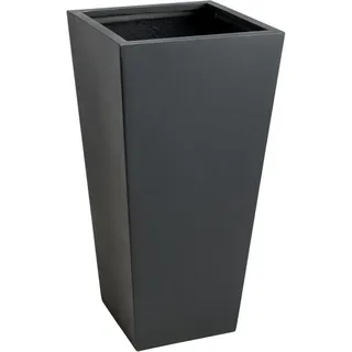 VIVANNO Pflanzkübel Fiberglas CLASSIC Säule - Anthrazit Matt (1 St), 40x40x90 cm schwarz 105 l | 40 cm x 90 cm x 40 cm
