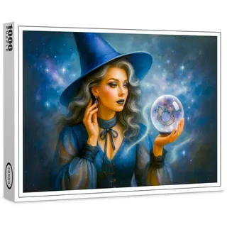 raxxa Puzzle "Witch in blue with crystal ball", FSC®, 1000 Puzzleteile