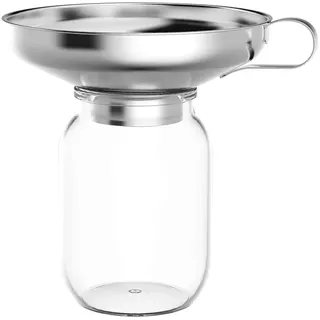 Edelstahl Trichter - Marmeladen Trichter - Einfülltrichter Mit Griff - Einfüllhilfe Für Gläser - Metall Trichter Durchmesser 11cm, Öffnung Durchmesser 4,7cm - Küchenzubehör