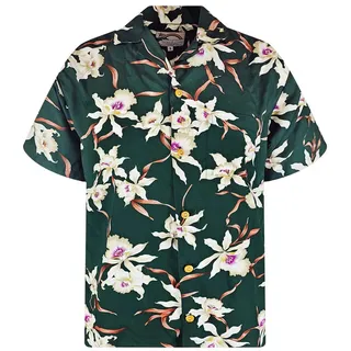 King Kameha Hawaiihemd Tom Selleck Original Hawaii-Hemd Herren Kurzarm Front-Tasche Stylish weiß M