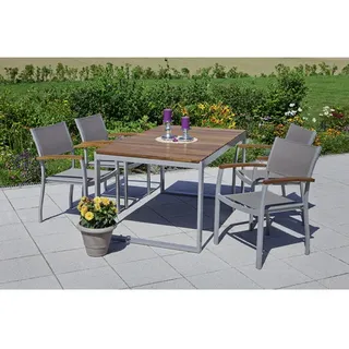 Merxx Naxos Set 5-tlg. natur inkl. Stapelstuhl