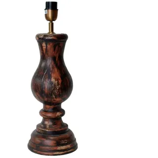 Dirk Davids Leuchten GmbH Tischleuchte Tischleuchte Holz Old Street Rot Braun Tischlampe 485109 Höhe 63cm braun