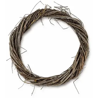 Gehlmann Dekokranz Türkranz Weidenkranz Natur 25 x 25 x 3 cm braun|grau