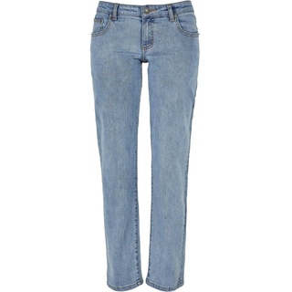 URBAN CLASSICS Bequeme Jeans Urban Classics Damen Ladies Low Waist Straight Denim Pants (1-tlg) blau 26
