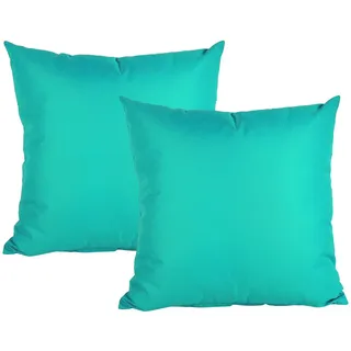 JACK Dekokissen JACK 2x 50x50cm Outdoor Lounge Kissen inkl. XXL Füllung Sitzkissen, starke Füllung, Robust, Strapazierfähig, Wasserabweisend, Innen&Außen blau