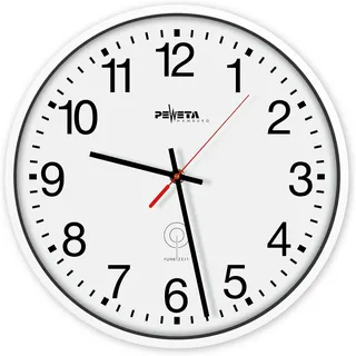 Peweta Funkwanduhr 30,0 cm 51.130.311 weiß