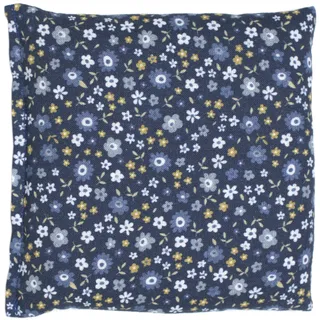 Bio-Dinkelkissen 12x12cm - Bio Füllung & Bio Stoff "Blümchen-blau" - Wärmekissen & Kältekissen Körnerkissen