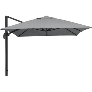 SCHNEIDER Exklusivmodell Rhodos Grande Ampelschirm, silbergrau, 400 x 300 cm, rechteckig