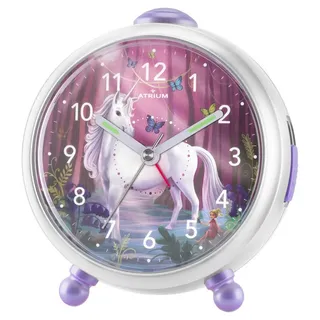 Atrium Kinderwecker Atrium Kinderwecker Quarzwerk Analog weiß Einhorn Ø 10,5cm A932-0 lila|rosa