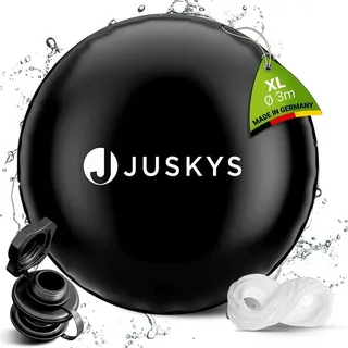 Juskys Aufblasbare Poolabdeckung schwarz 3 m