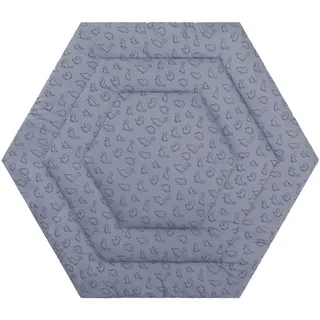Fillikid Einlage Laufstall 6-Eckig Exklusiv | Krabbeldecke Laufgitter 120 cm | Schutzeinlage Weich Gepolstert | Spieldecke Waschbar | Material 100% Baumwolle | Füllung 100% Polyester
