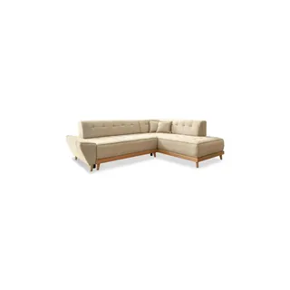 miuform Ecksofa mit Schlaffunktion Dazzling Daisy ¦ beige ¦ Maße (cm): B: 253 H: 77