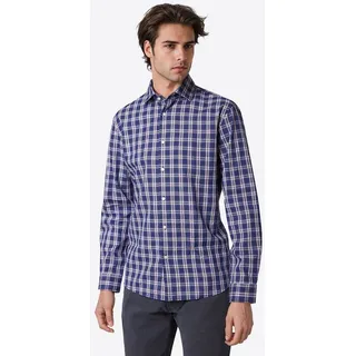 Pierre Cardin Karohemd im Karo-Design blau S