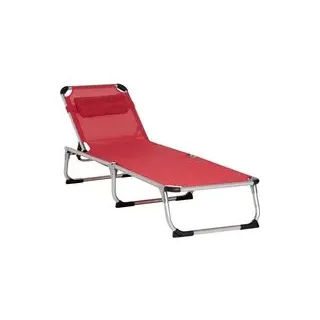 Outsunny Sonnenliege 170 x 60 x 76 cm Rot
