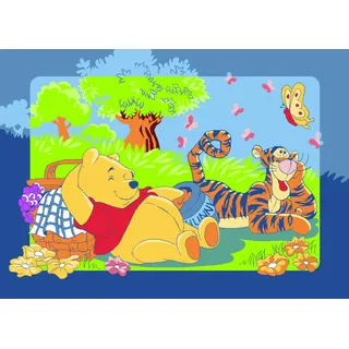 Associated Weavers W43 Disney Winnie The Pooh Winnie's Picnic Teppich 95 x 133 cm