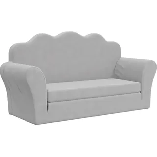 Maison Exclusive - Kinder-schlafsofa 2-sitzer Hellgrau Weicher Pl