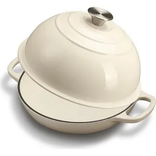 Famanu Dutch Oven Gusseisen für Sauerteigbrot - 6L mit Deckel