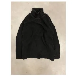 Männer Pullover mit Rollkragen, Drop Shoulder Oversize Fit Herren XL Schwarz