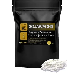 Ubswax Sojawachs für Kerzen | Premium Natürliches Öko-Kerzenwachs für DIY Kerzenherstellung - 100% pflanzliches Wachs zum Gießen | Umweltfreundliches Soja-Wachs (0.5, Flockenform)