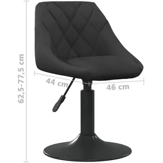 vidaXL Esszimmerstuhl Schwarz Samt