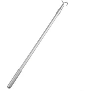 Niceminiwall Teleskopstange für Vorhänge, 33–60 cm, Aluminiumlegierung, Verlängerungsstange mit Haken zum Öffnen von Vorhängen, Jalousien, Dachfenstern und schwer zugänglichen Fenstern im Haus
