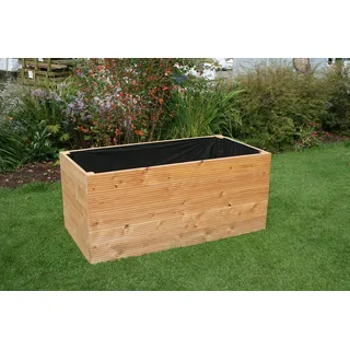 Gartenwelt Riegelsberger Elegantes Hochbeet Kräuterbeet Pflanzbeet Lärche Gemüsebeet 110x40cm Höhe 71 cm aus Lärchenholz 27mm geriffelt