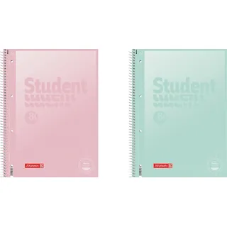 Brunnen Collegeblock Premium Student Pastell Lineatur 28, 2 farbig