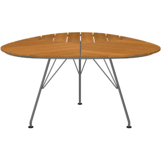 HOUE LEAF Gartentisch aus Bambus Stahlgestell 145,5x145,5 cm